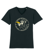 Banana Defense Club – Maimuță funny cu banană Tricou mânecă scurtă guler V Bărbat Presenter