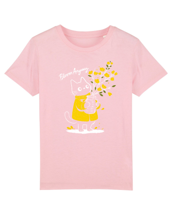 Bloom Anyway – Pisică drăguță cu flori galbene Cotton Pink