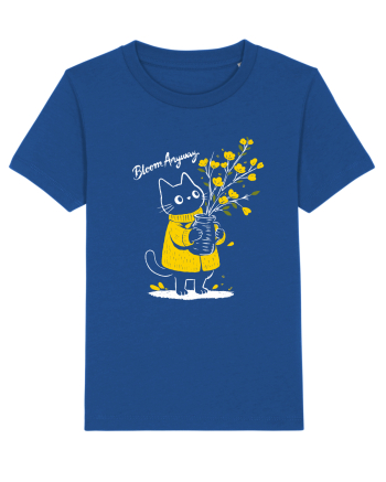 Bloom Anyway – Pisică drăguță cu flori galbene Majorelle Blue