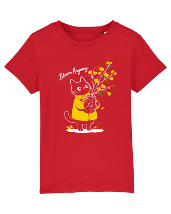Bloom Anyway – Pisică drăguță cu flori galbene Red