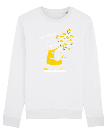 Bloom Anyway – Pisică drăguță cu flori galbene White