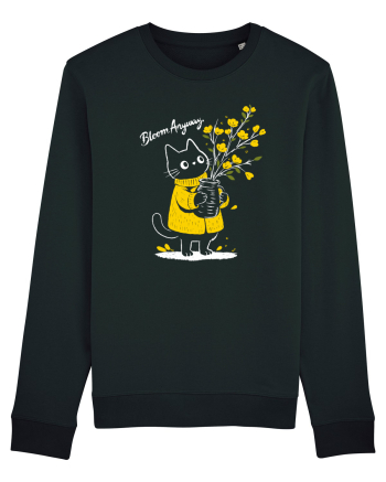 Bloom Anyway – Pisică drăguță cu flori galbene Black