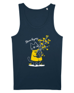 Bloom Anyway – Pisică drăguță cu flori galbene Maiou Bărbat Runs