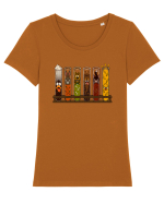 Cartoon Experiments – Laborator haotic cu personaje funny Tricou mânecă scurtă guler larg fitted Damă Expresser