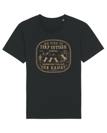 We Used To Stay Outside – Funny Dinosaur Retro Shirt Tricou mânecă scurtă Unisex Rocker