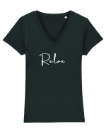 Relax  Tricou mânecă scurtă guler V Damă Evoker