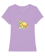Țestoasă  Tricou mânecă scurtă guler larg fitted Damă Expresser