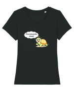 Prea lent pentru dramă  Tricou mânecă scurtă guler larg fitted Damă Expresser