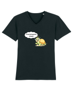 Prea lent pentru dramă  Tricou mânecă scurtă guler V Bărbat Presenter