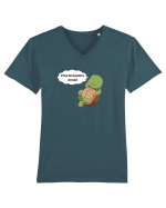 Prea lent pentru dramă  Tricou mânecă scurtă guler V Bărbat Presenter