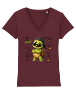 Nu sunt lent, sunt selectiv! Tricou mânecă scurtă guler V Damă Evoker