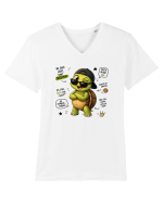Nu sunt lent, sunt selectiv! Tricou mânecă scurtă guler V Bărbat Presenter