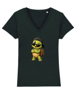 Cute  Tricou mânecă scurtă guler V Damă Evoker