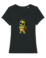 Cute  Tricou mânecă scurtă guler larg fitted Damă Expresser