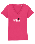 Can't  Tricou mânecă scurtă guler V Damă Evoker