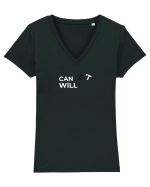 Can't will Tricou mânecă scurtă guler V Damă Evoker