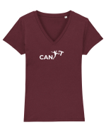 Can't  Tricou mânecă scurtă guler V Damă Evoker