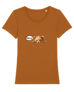 Hello Tricou mânecă scurtă guler larg fitted Damă Expresser