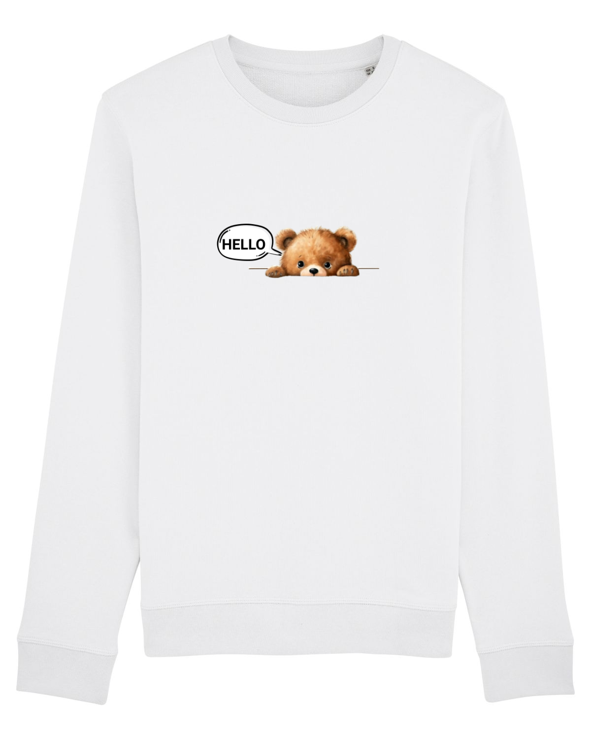 Bluză mânecă lungă Unisex Rise White