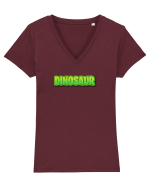 Dinosaur  Tricou mânecă scurtă guler V Damă Evoker