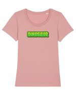 Dinosaur  Tricou mânecă scurtă guler larg fitted Damă Expresser