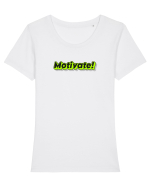 Motivate! Tricou mânecă scurtă guler larg fitted Damă Expresser