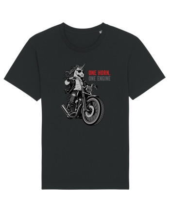 Unicorn Motor Unicorn Motorcycle Rider Graphic for Bikers and Motorcycle Black