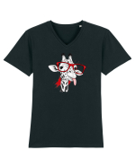 Girafă cool Tricou mânecă scurtă guler V Bărbat Presenter