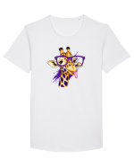 Girafă cool Tricou mânecă scurtă guler larg Bărbat Skater