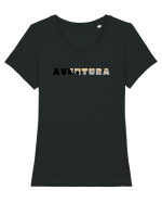 Aventura  Tricou mânecă scurtă guler larg fitted Damă Expresser