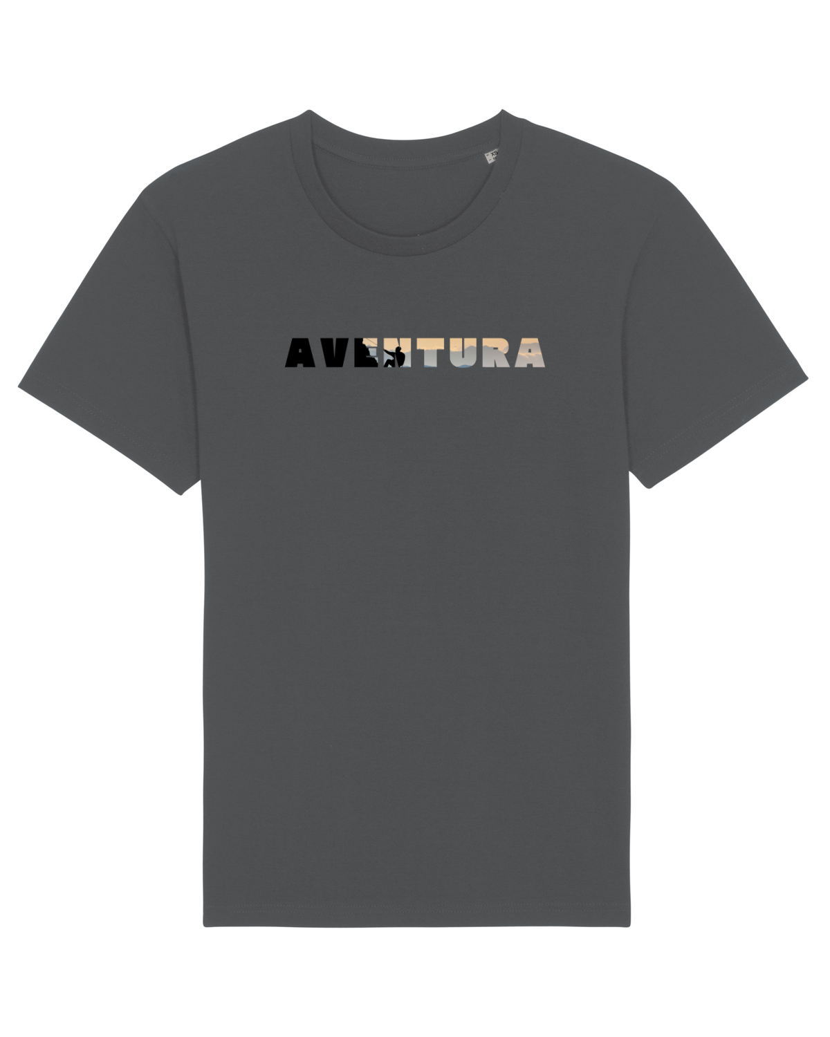 Tricou mânecă scurtă Unisex Rocker Anthracite