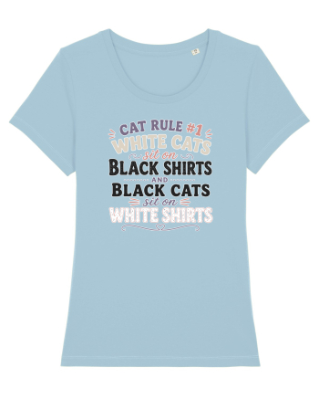 Iubesc pisicile Funny Cat Hair Owner for Cat Lovers Sky Blue