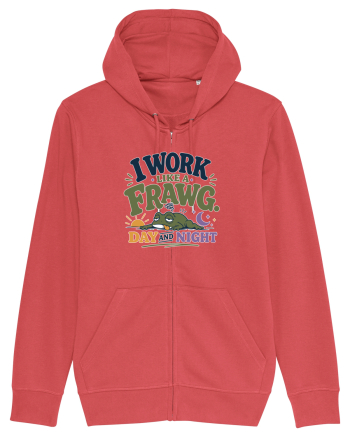 Funny Tired Frog Work Humor Gift for Employees and Coworkers Carmine Red