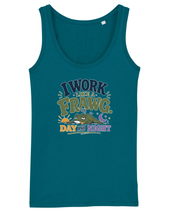 Funny Tired Frog Work Humor Gift for Employees and Coworkers Ocean Depth