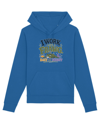 Funny Tired Frog Work Humor Gift for Employees and Coworkers Royal Blue