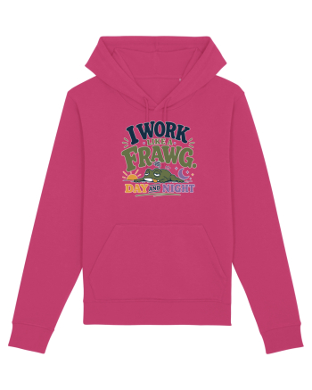 Funny Tired Frog Work Humor Gift for Employees and Coworkers Raspberry