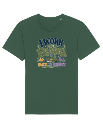 Funny Tired Frog Work Humor Gift for Employees and Coworkers Bottle Green