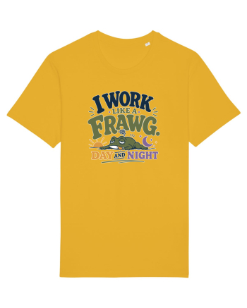 Funny Tired Frog Work Humor Gift for Employees and Coworkers Spectra Yellow