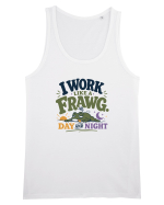 Funny Tired Frog Work Humor Gift for Employees and Coworkers Maiou Bărbat Runs