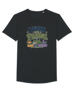 Funny Tired Frog Work Humor Gift for Employees and Coworkers Tricou mânecă scurtă guler larg Bărbat Skater