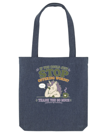 Socially Drained People Unicorn Midnight Blue
