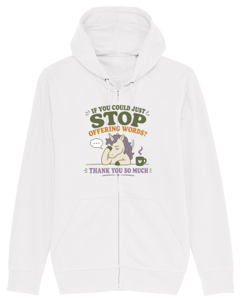 Socially Drained People Unicorn White