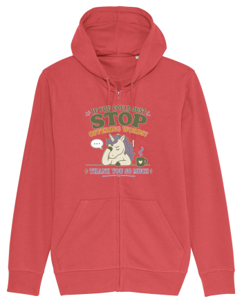 Socially Drained People Unicorn Carmine Red