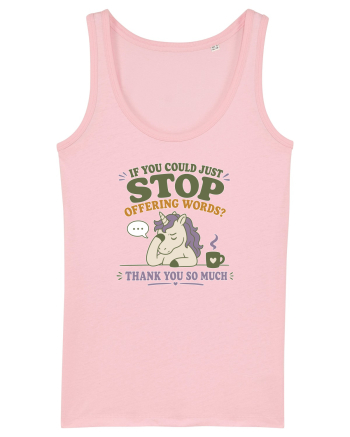 Socially Drained People Unicorn Cotton Pink