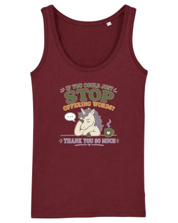 Socially Drained People Unicorn Burgundy