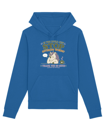 Socially Drained People Unicorn Royal Blue