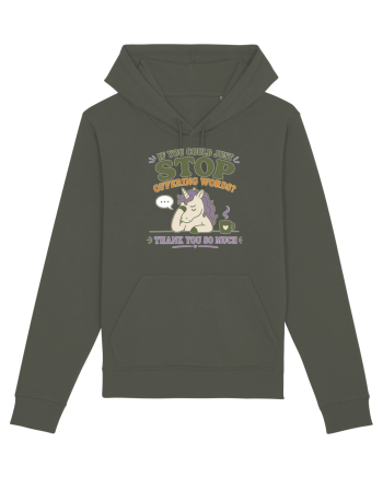 Socially Drained People Unicorn Khaki