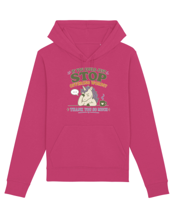 Socially Drained People Unicorn Raspberry