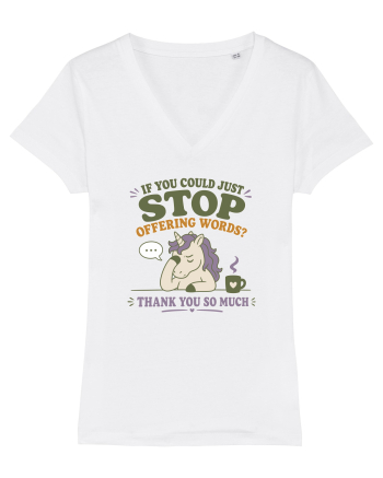 Socially Drained People Unicorn White