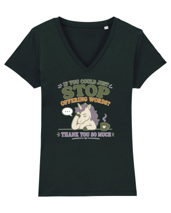 Socially Drained People Unicorn Black